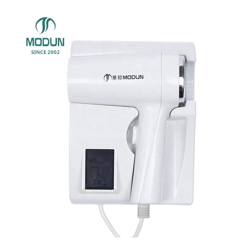 MODUN Meilleur diffuseur de s&egrave;che-cheveux &eacute;lectrique mural Moteur AC Construction en plastique 220 V 1100 W Garantie de 2 ans pour h&ocirc;tel domestique M-1288N