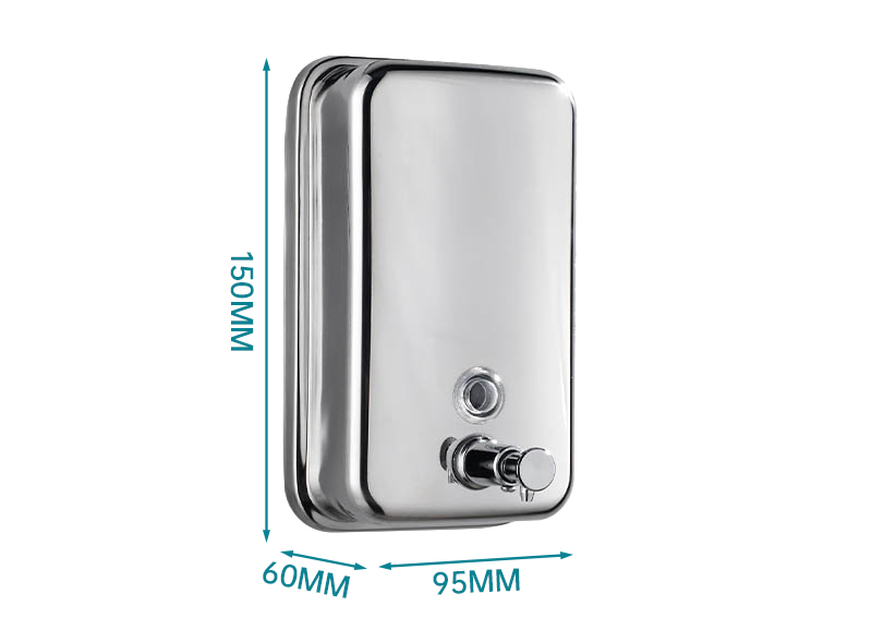 Distributeur mural de désinfectant pour les mains pour hôtel, distributeur manuel de savon liquide en acier inoxydable M-1618-500ML